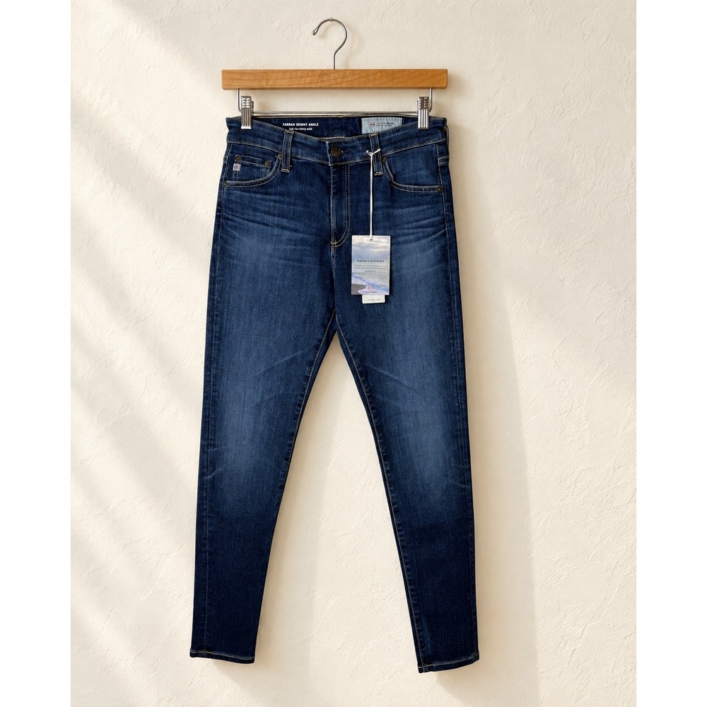 AG Adriano Goldschmied Farrah Skinny Ankle Jeans Women 28 Blue NWT High Rise
